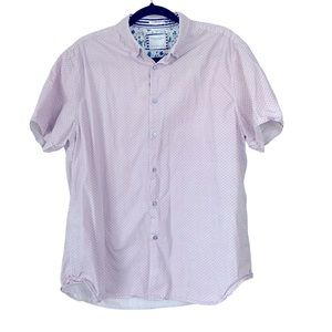 DENIM & FLOWER BY RICKY SINGH. Mens Pink causal button down. size XL